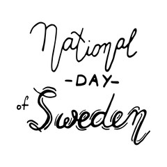 Sweden National Day lettering