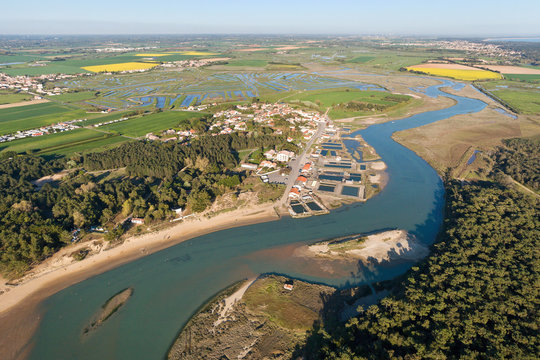 Le veillon , Talmont-Saint-Hilaire vue du ciel