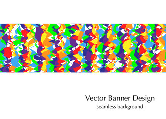 lights rainbow banner seamless vector pattern design