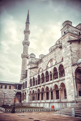 Fototapeta na wymiar Close-up Blue Mosque (Sultan Ahmed Mosque). Istanbul. Turkey