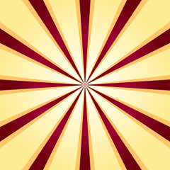 Retro red background ray and stylish illustration. Vector illustration 