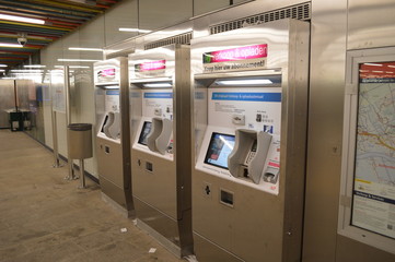 Ticket machine at station in Netherlands