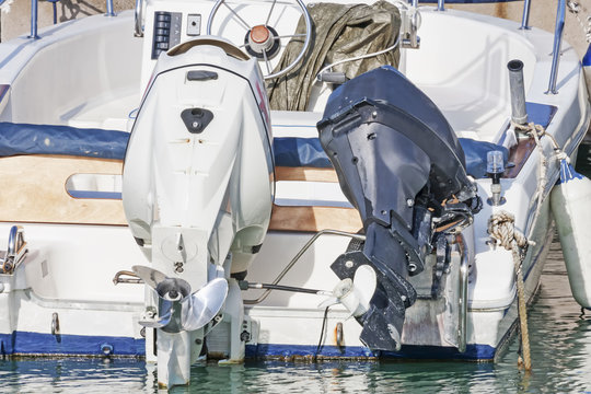 Couple of outboard engines