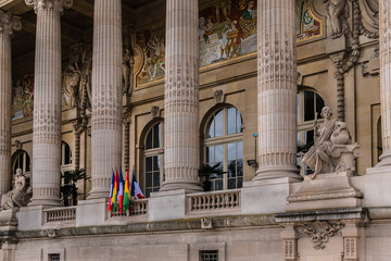 Detail of the facade of the Grand Palais (1900), France, Paris.