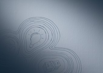 Navy background with business doodle