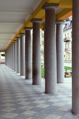 Columns in the corridor of the spa colonnade
