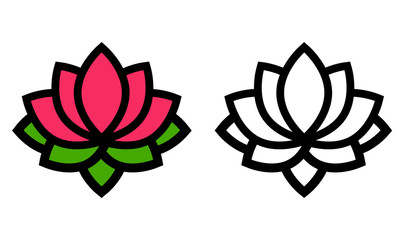 cartoon lotus set