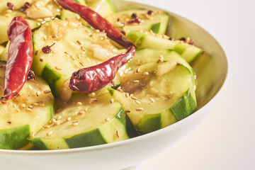 Sichuan spicy cucumber salad