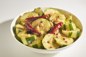 Sichuan spicy cucumber salad