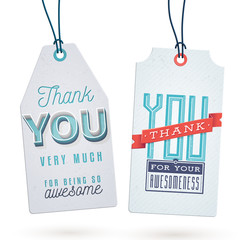 Vintage Hang Tags with Thank You Notes to help you express your gratitude in style