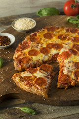 Homemade Pepperoni Pretzel Crust PIzza