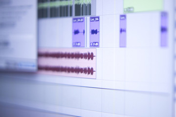 Recording studio mixing desk