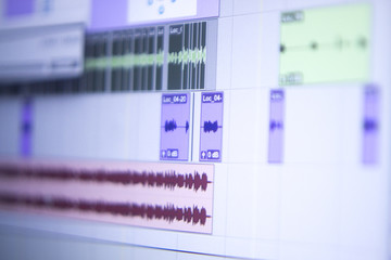 Recording studio mixing desk