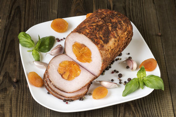 homemade ham with apricot from pressure ham cooker