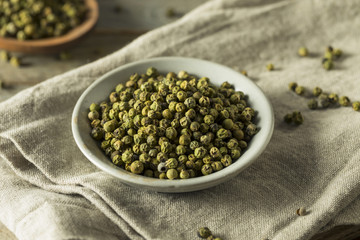Raw Green Organic Peppercorns