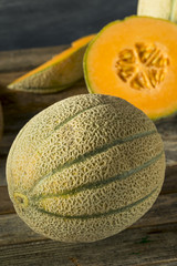 Raw Organic Tuscan Melon Cantaloupe