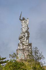 Archangel Michael and the Beast Statue near Las Lajas Sanctuary - Ipiales, Colombia
