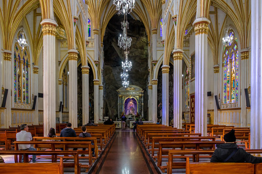 Interior of Las Lajas Sanctuary - Ipiales, Colombia