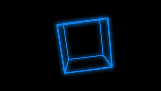 4k 3d blue cube,mathematics geometry in space.