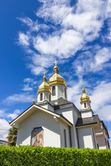 Fototapeta na wymiar Ukrainian Church of the Virgin Dormition. France, Lourdes
