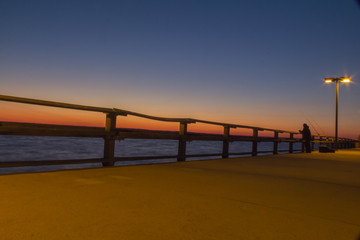 Fototapeta na wymiar Sunset on the Annapolis waterfront