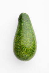 fresh avocado on white background