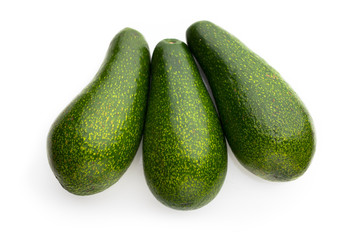 fresh avocados isolated on white