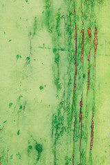 aged wooden plank with decayed green paint texture