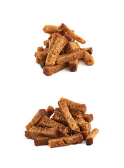 Pile of bread croutons