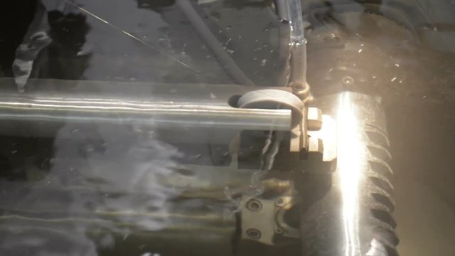 Precision cutting of metal parts.