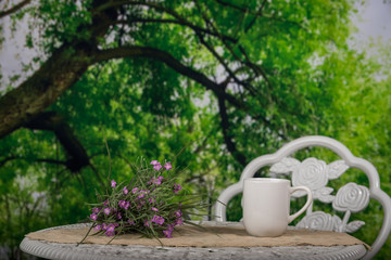 Cup of coffee on a table