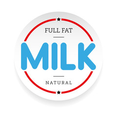Full Fat Milk stamp sign