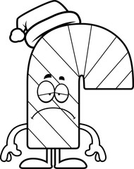 Sad Cartoon Candy Cane