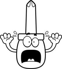 Scared Cartoon Screwdriver