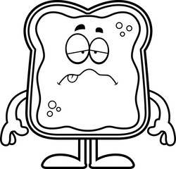 Sick Cartoon Toast With Jam