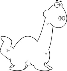 Sad Cartoon Plesiosaur