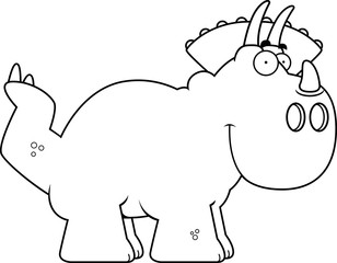 Smiling Cartoon Triceratops