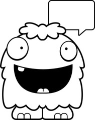 Cartoon Fluffy Monster Talking