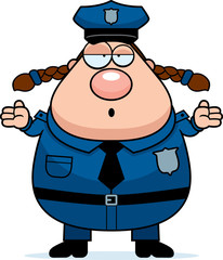 Confused Police Woman