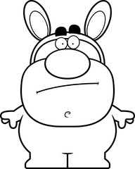 Cartoon Easter Bunny Bored