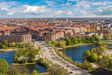 Naklejka na ściany i meble Aerial view of Copenhagen