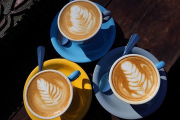 Delicious cappuccino for Breakfast beautiful pattern 