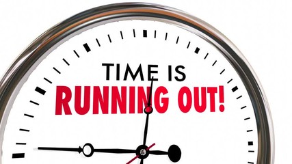 Time is Running Out Clock Deadline Ending Soon 3d Animation