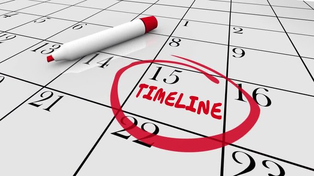 Timeline Calendar Days Dates Schedule 3d Animation