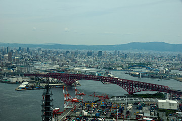 大阪市咲州庁舎からの大阪市街 
