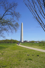 Washington Monument in Washington DC - WASHINGTON, DISTRICT OF COLUMBIA - APRIL 8, 2017