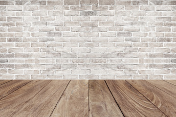 White brick wall background.