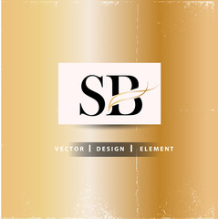 Fototapeta premium SB Letter Logo Design Concept