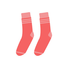 socks pink color isolated vector