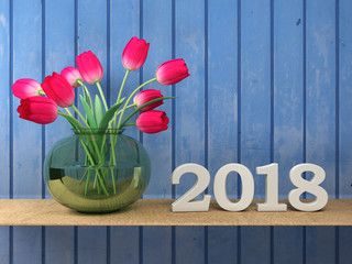      New Year 2018 - 3D Rendered Image 